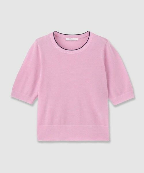 ANAYI / アナイ その他トップス | SFメリノバイカラープルオーバー（pink (41)）