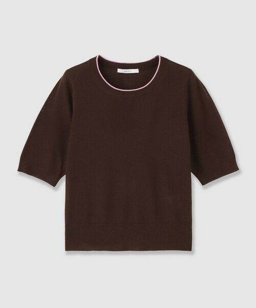 ANAYI / アナイ その他トップス | SFメリノバイカラープルオーバー（brown (81)）