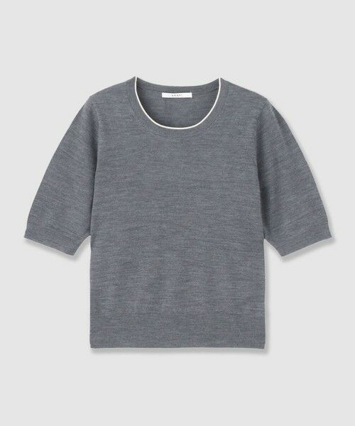 ANAYI / アナイ その他トップス | SFメリノバイカラープルオーバー（charcoal grey (94)）