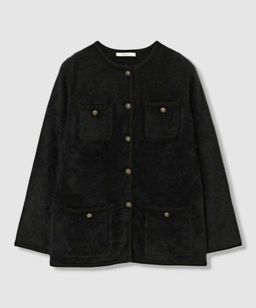 ANAYI / アナイ カーディガン・ボレロ | フラッフィ ロングジャケット カーディガン(black (95))
