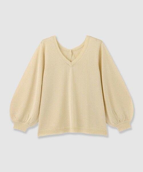 ANAYI / アナイ ニット・セーター | LUREX 2WAY V プルオーバー（gold (30)）