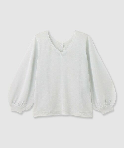 ANAYI / アナイ ニット・セーター | LUREX 2WAY V プルオーバー（silver (90)）