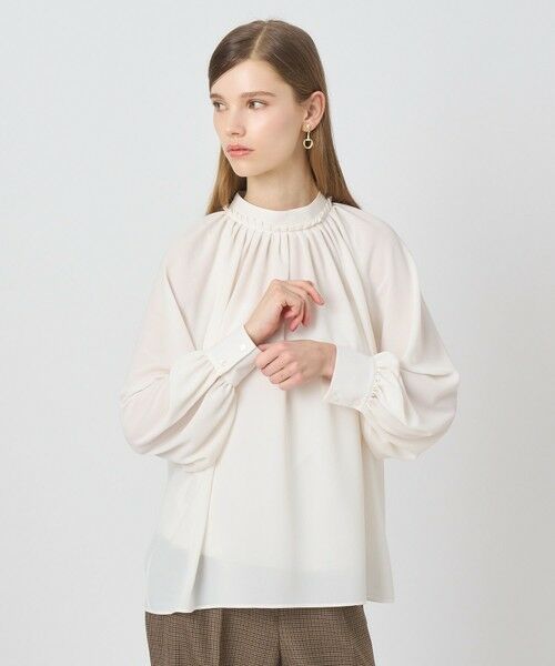 ANAYI / アナイ シャツ・ブラウス | ジョーゼットタック ブラウス(off white (02))
