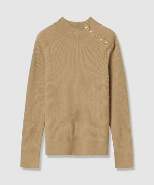ANAYI / アナイ ニット・セーター | メリノウール釦ハイネックプルオーバー(beige (11))