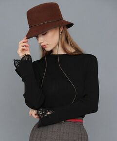 ANAYI / アナイ ニット・セーター | レーヨンナイロンリブレース付き プルオーバー