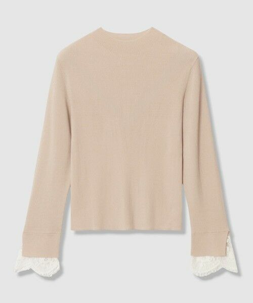 ANAYI / アナイ ニット・セーター | レーヨンナイロンリブレース付き プルオーバー(beige (11))