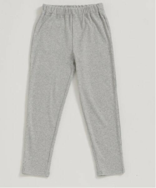 and D.petitmain / アンドディー. プティマイン その他パンツ | 【防汚加工】【365D.】リブレギンス（グレー）