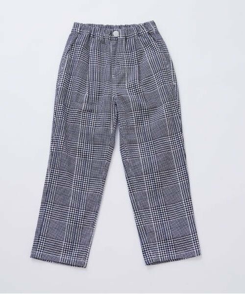 and D.petitmain / アンドディー. プティマイン その他パンツ | ストレッチツイルガラアソートテーパードパンツ(黒)