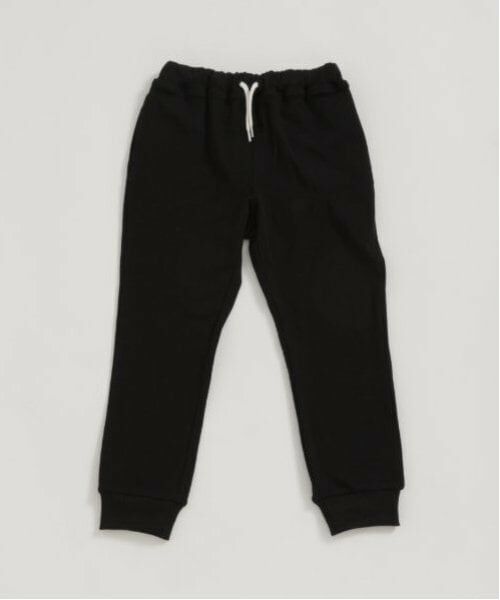 and D.petitmain / アンドディー. プティマイン その他パンツ | 【防汚加工】ソフトタッチフライスアクティブ裾リブパンツ（黒）