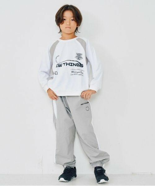 and D.petitmain / アンドディー. プティマイン その他パンツ | 【セットアップ対応可】ライン入りナイロントラックパンツ | 詳細2