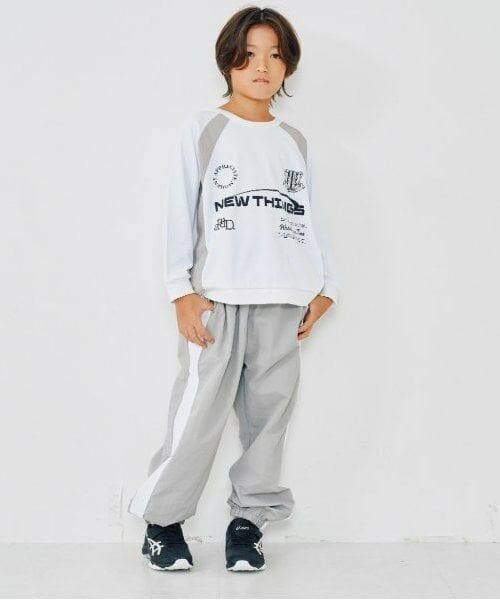 and D.petitmain / アンドディー. プティマイン その他パンツ | 【セットアップ対応可】ライン入りナイロントラックパンツ | 詳細3