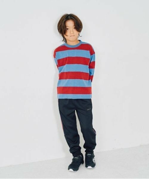 and D.petitmain / アンドディー. プティマイン その他パンツ | 【セットアップ対応可】サイドライン入りキリカエジョグパンツ | 詳細1