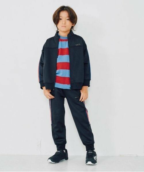 and D.petitmain / アンドディー. プティマイン その他パンツ | 【セットアップ対応可】サイドライン入りキリカエジョグパンツ | 詳細2