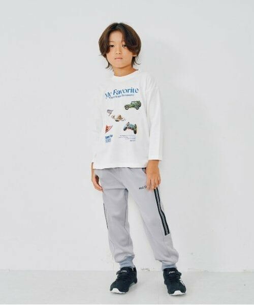 and D.petitmain / アンドディー. プティマイン その他パンツ | 【セットアップ対応可】サイドライン入りキリカエジョグパンツ | 詳細5