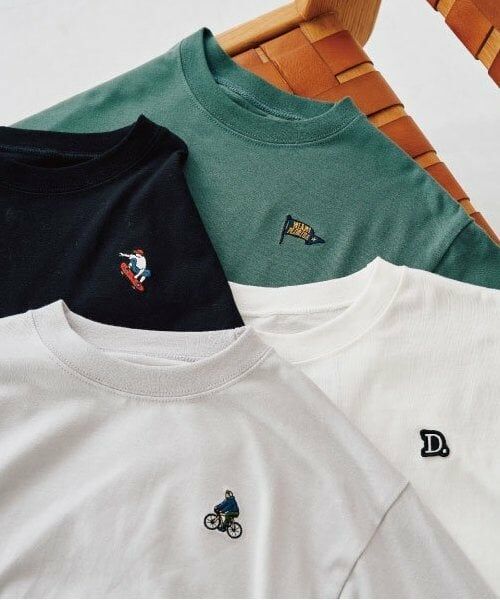 and D.petitmain / アンドディー. プティマイン Tシャツ | 【365D.】アソート刺繍袖リブワイドロンT | 詳細13