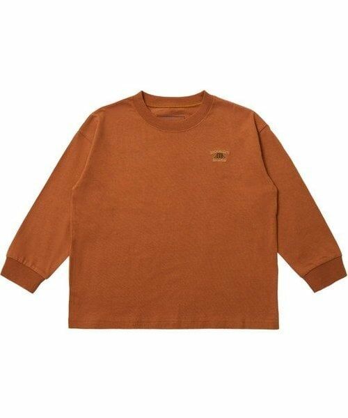 and D.petitmain / アンドディー. プティマイン Tシャツ | 【365D.】アソート刺繍袖リブワイドロンT（ダーク オレンジ）