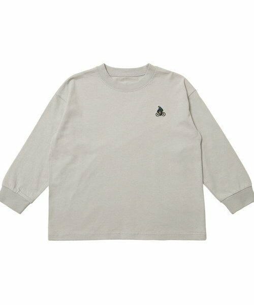 and D.petitmain / アンドディー. プティマイン Tシャツ | 【365D.】アソート刺繍袖リブワイドロンT（ライト グレー）