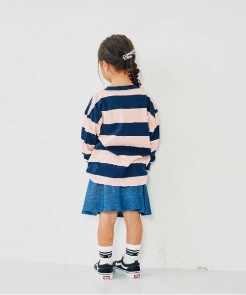 and D.petitmain / アンドディー. プティマイン Tシャツ | 【365D.】ボーダー袖リブワイドロンT | 詳細10