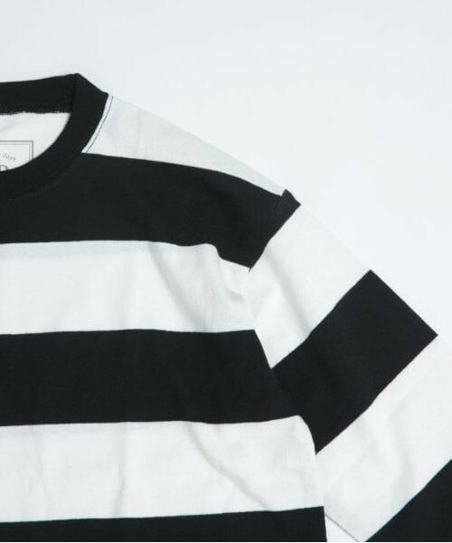 and D.petitmain / アンドディー. プティマイン Tシャツ | 【365D.】ボーダー袖リブワイドロンT | 詳細16