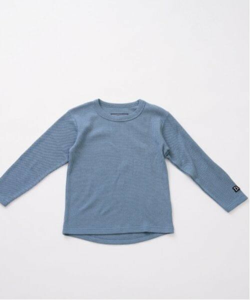 and D.petitmain / アンドディー. プティマイン Tシャツ | 【365D.】ワッフルワイドロンT（サックス）