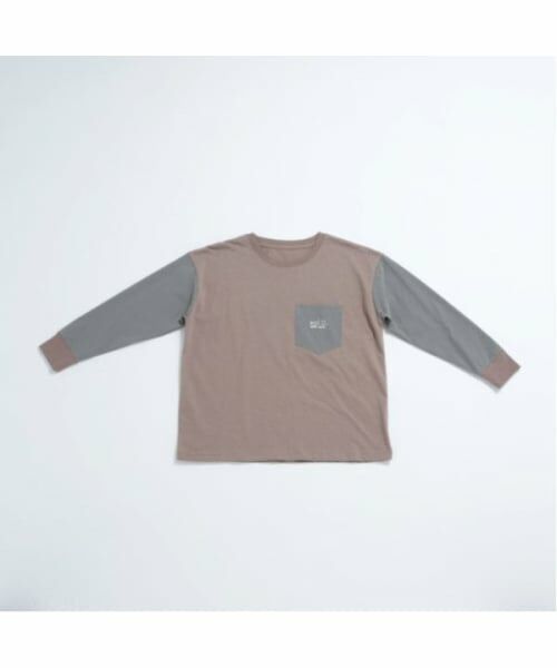 and D.petitmain / アンドディー. プティマイン Tシャツ | 袖ポケット布帛ワイドロンT | 詳細12