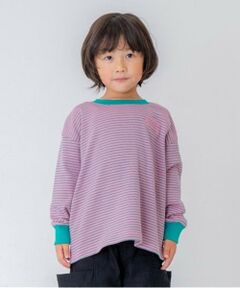 and D.petitmain / アンドディー. プティマイン Tシャツ | 【リンク】ミジンボーダー袖リブワイドロンT