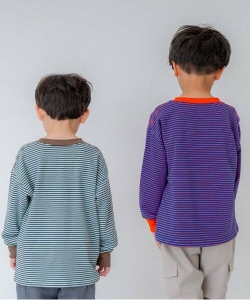 and D.petitmain / アンドディー. プティマイン Tシャツ | 【リンク】ミジンボーダー袖リブワイドロンT | 詳細10