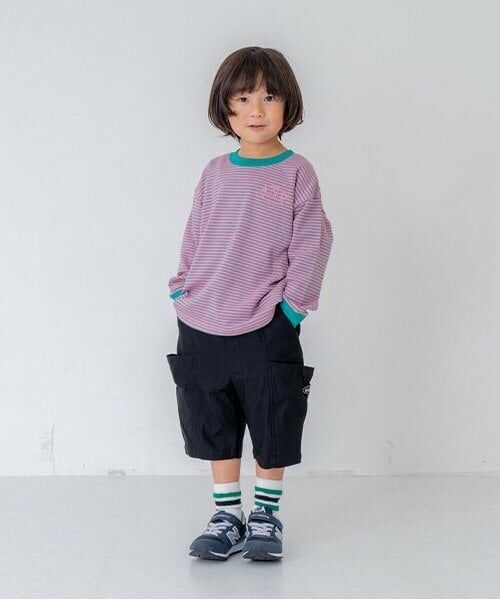 and D.petitmain / アンドディー. プティマイン Tシャツ | 【リンク】ミジンボーダー袖リブワイドロンT | 詳細3