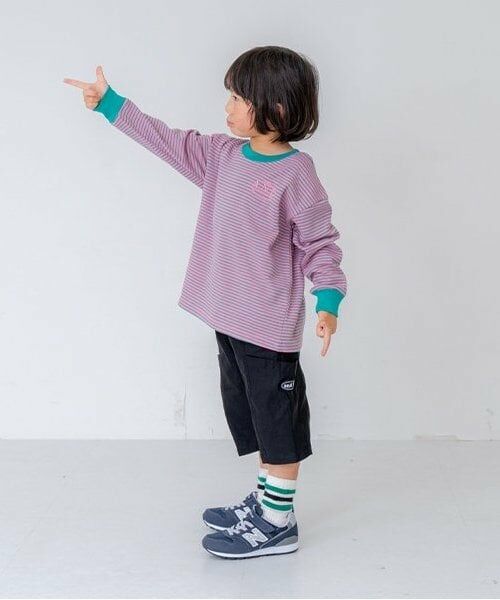 and D.petitmain / アンドディー. プティマイン Tシャツ | 【リンク】ミジンボーダー袖リブワイドロンT | 詳細4