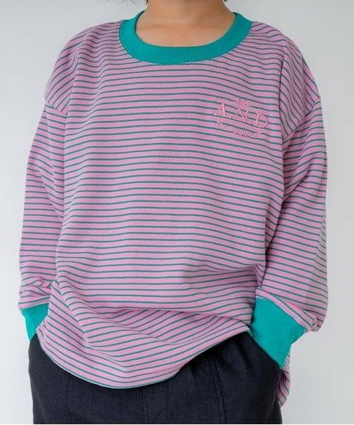 and D.petitmain / アンドディー. プティマイン Tシャツ | 【リンク】ミジンボーダー袖リブワイドロンT | 詳細6