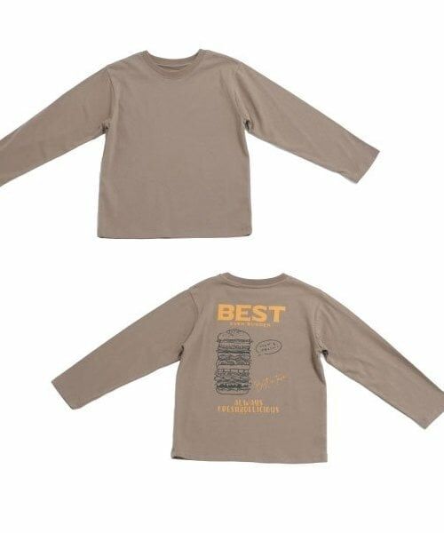 and D.petitmain / アンドディー. プティマイン Tシャツ | 【365D.】アソートグラフィックプリントロンT(モカ茶)