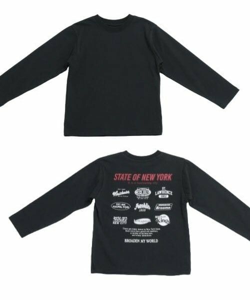 and D.petitmain / アンドディー. プティマイン Tシャツ | 【365D.】アソートグラフィックプリントロンT(黒)