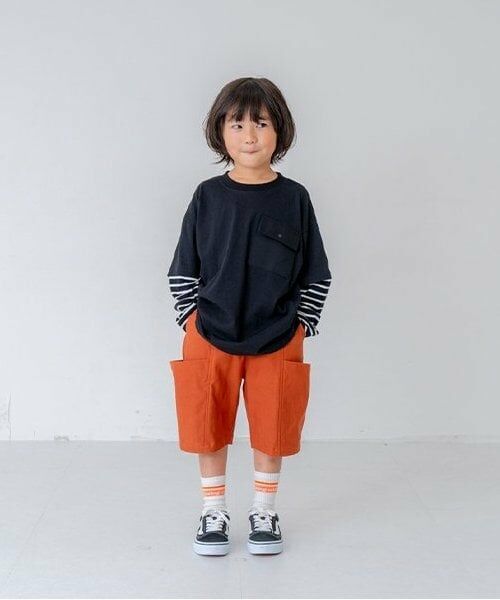 and D.petitmain / アンドディー. プティマイン Tシャツ | 袖レイヤードポケットワイドロンT | 詳細8