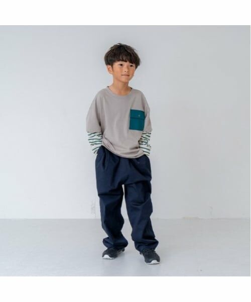 and D.petitmain / アンドディー. プティマイン Tシャツ | 袖レイヤードポケットワイドロンT | 詳細15