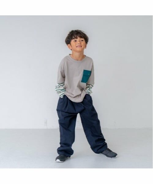 and D.petitmain / アンドディー. プティマイン Tシャツ | 袖レイヤードポケットワイドロンT | 詳細16