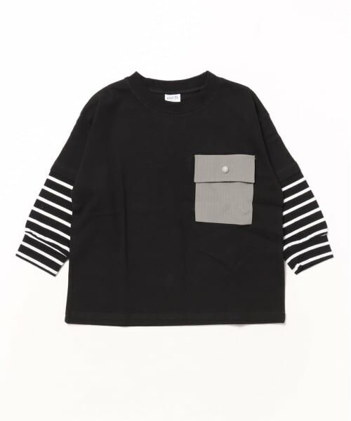 and D.petitmain / アンドディー. プティマイン Tシャツ | 袖レイヤードポケットワイドロンT | 詳細23