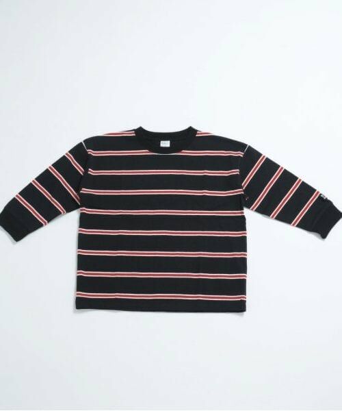 and D.petitmain / アンドディー. プティマイン Tシャツ | マルチボーダー袖リブビッグロンT | 詳細14