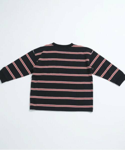 and D.petitmain / アンドディー. プティマイン Tシャツ | マルチボーダー袖リブビッグロンT | 詳細15