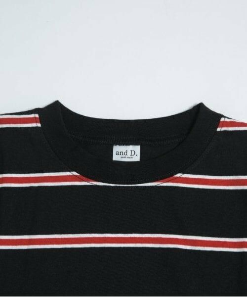 and D.petitmain / アンドディー. プティマイン Tシャツ | マルチボーダー袖リブビッグロンT | 詳細16