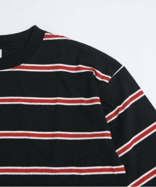 and D.petitmain / アンドディー. プティマイン Tシャツ | マルチボーダー袖リブビッグロンT | 詳細17