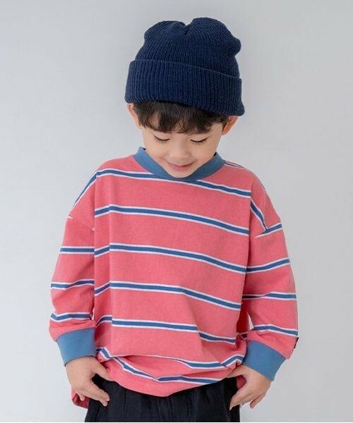 and D.petitmain / アンドディー. プティマイン Tシャツ | マルチボーダー袖リブビッグロンT | 詳細2