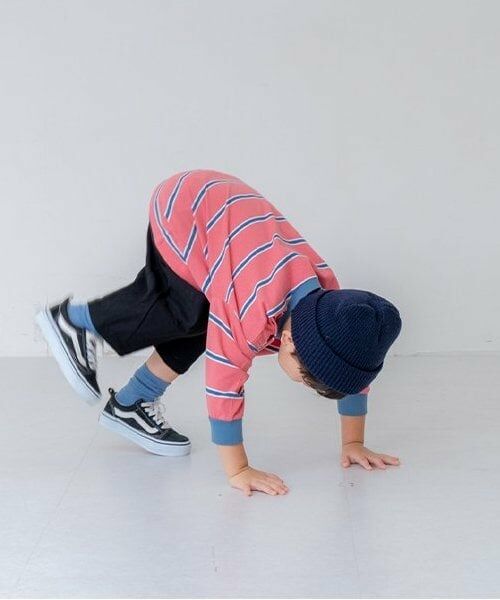 and D.petitmain / アンドディー. プティマイン Tシャツ | マルチボーダー袖リブビッグロンT | 詳細6