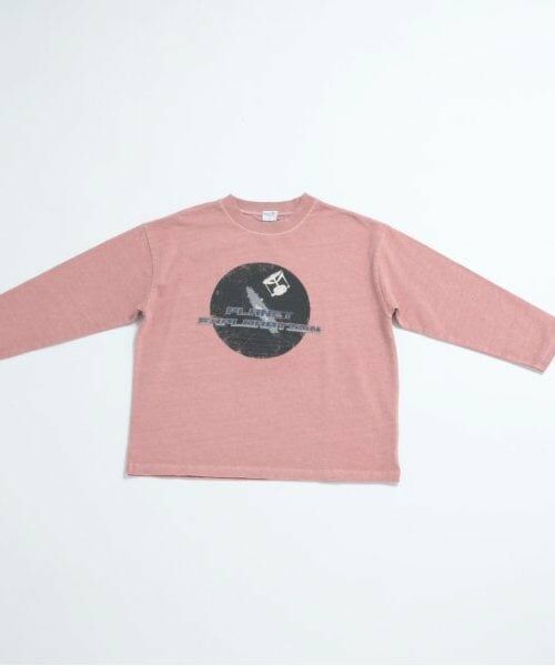and D.petitmain / アンドディー. プティマイン Tシャツ | スペースプリントピグメントワイドロンT（ピンク）
