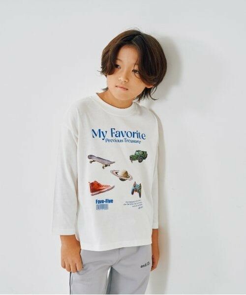 and D.petitmain / アンドディー. プティマイン Tシャツ | マイフェイバリット転写プリントワイドロンT | 詳細1