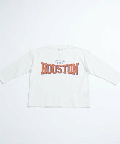 and D.petitmain / アンドディー. プティマイン Tシャツ | 【リンク】スポーツロゴプリントビッグT（オフ ホワイト）