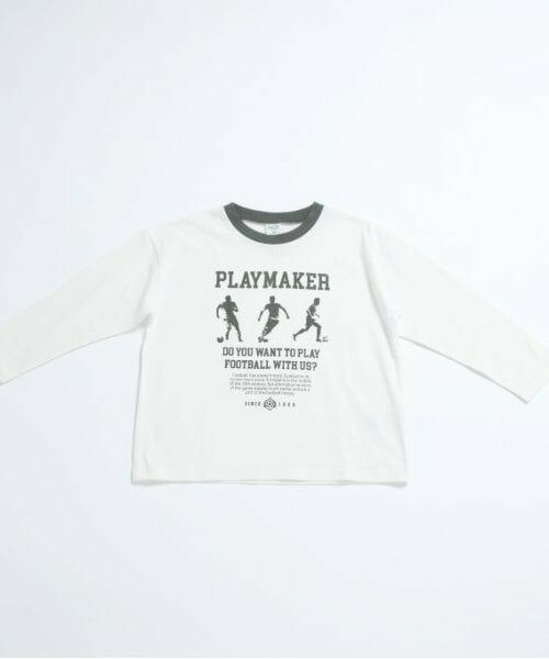and D.petitmain / アンドディー. プティマイン Tシャツ | アスリートプリントワイドロンT（オフ ホワイト）