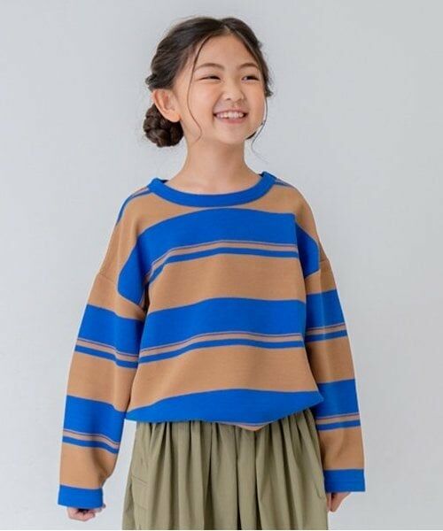 and D.petitmain / アンドディー. プティマイン Tシャツ | 【親子リンク】KidsボーダービッグロンT | 詳細11