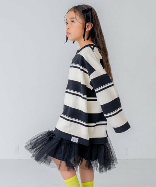 and D.petitmain / アンドディー. プティマイン Tシャツ | 【親子リンク】KidsボーダービッグロンT | 詳細7