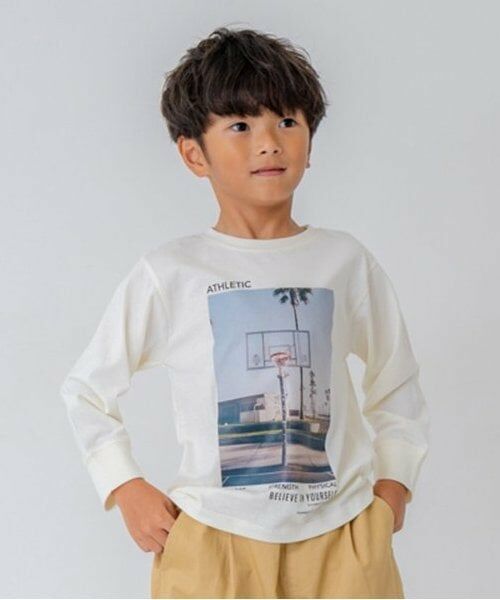 and D.petitmain / アンドディー. プティマイン Tシャツ | フォトプリントワイドロンT | 詳細3