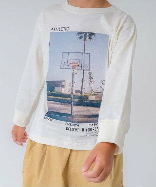 and D.petitmain / アンドディー. プティマイン Tシャツ | フォトプリントワイドロンT | 詳細5